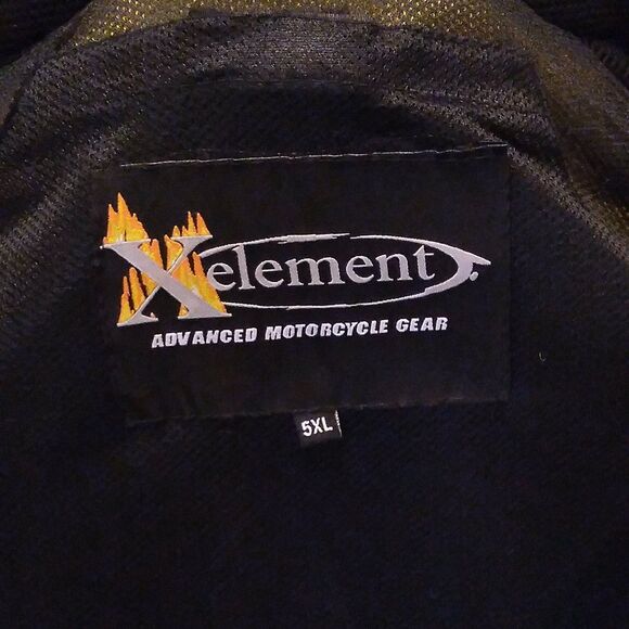 Xelement Motorcycle Jacket Padded‎ Armor Black Yellow 5XL - Picture 6 of 6